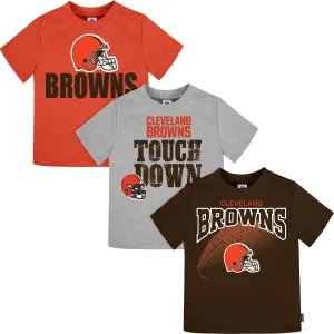 3-Pack Baby & Toddler Boys Browns Short Sleeve Shirts