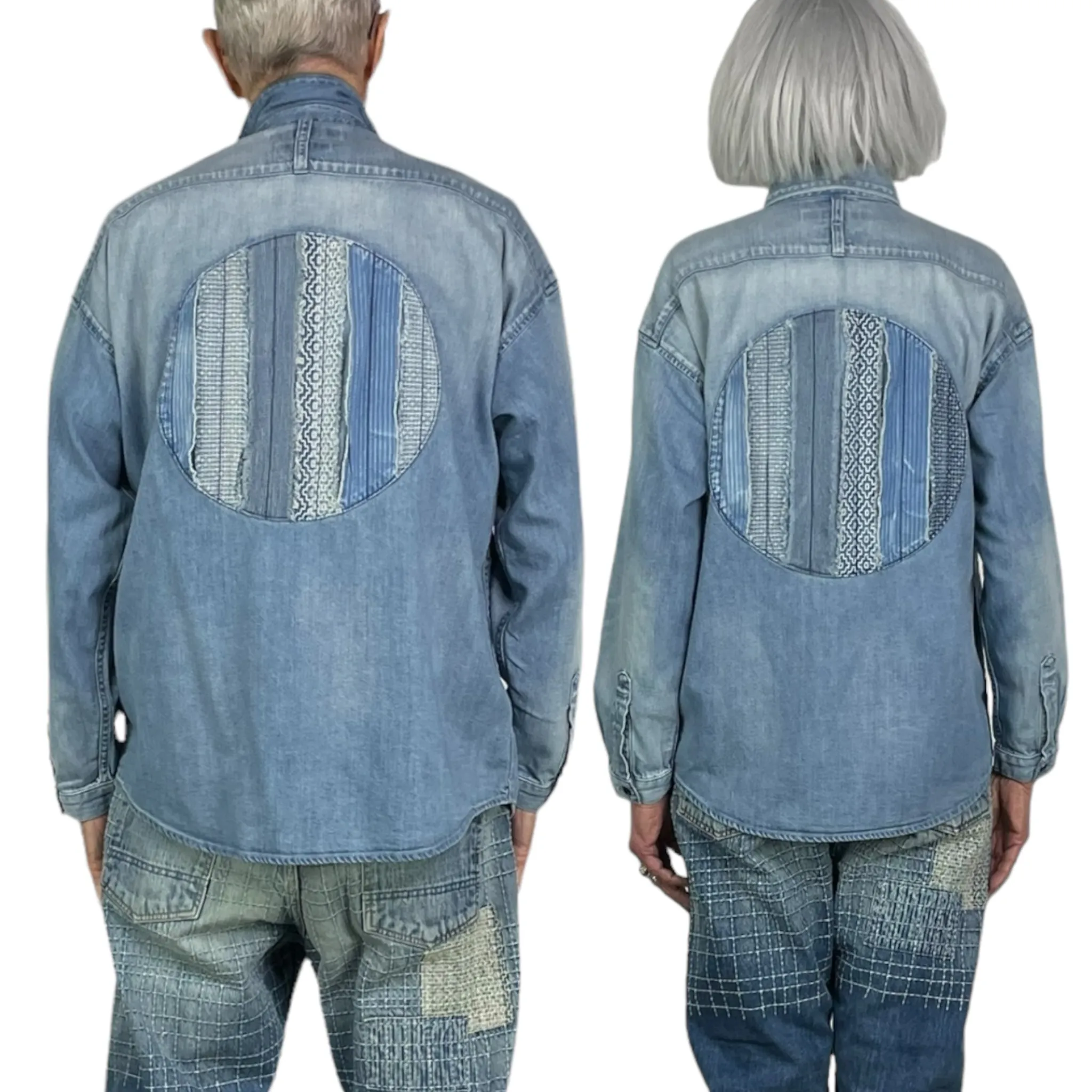 APPLIQUED DENIM SHIRT