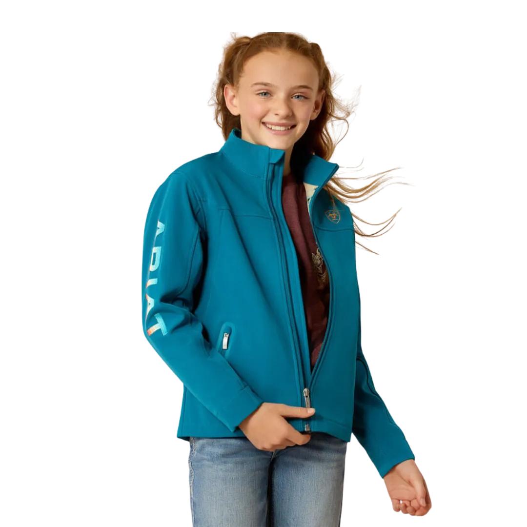 Ariat Kid's New Team Softshell Ocean Print Jacket