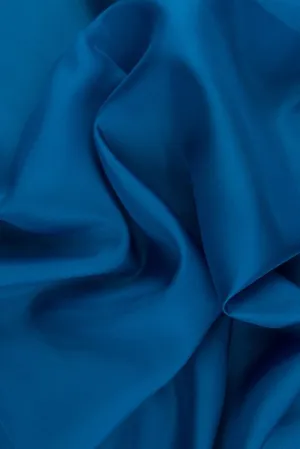 Blue Green Habotai Silk Fabric