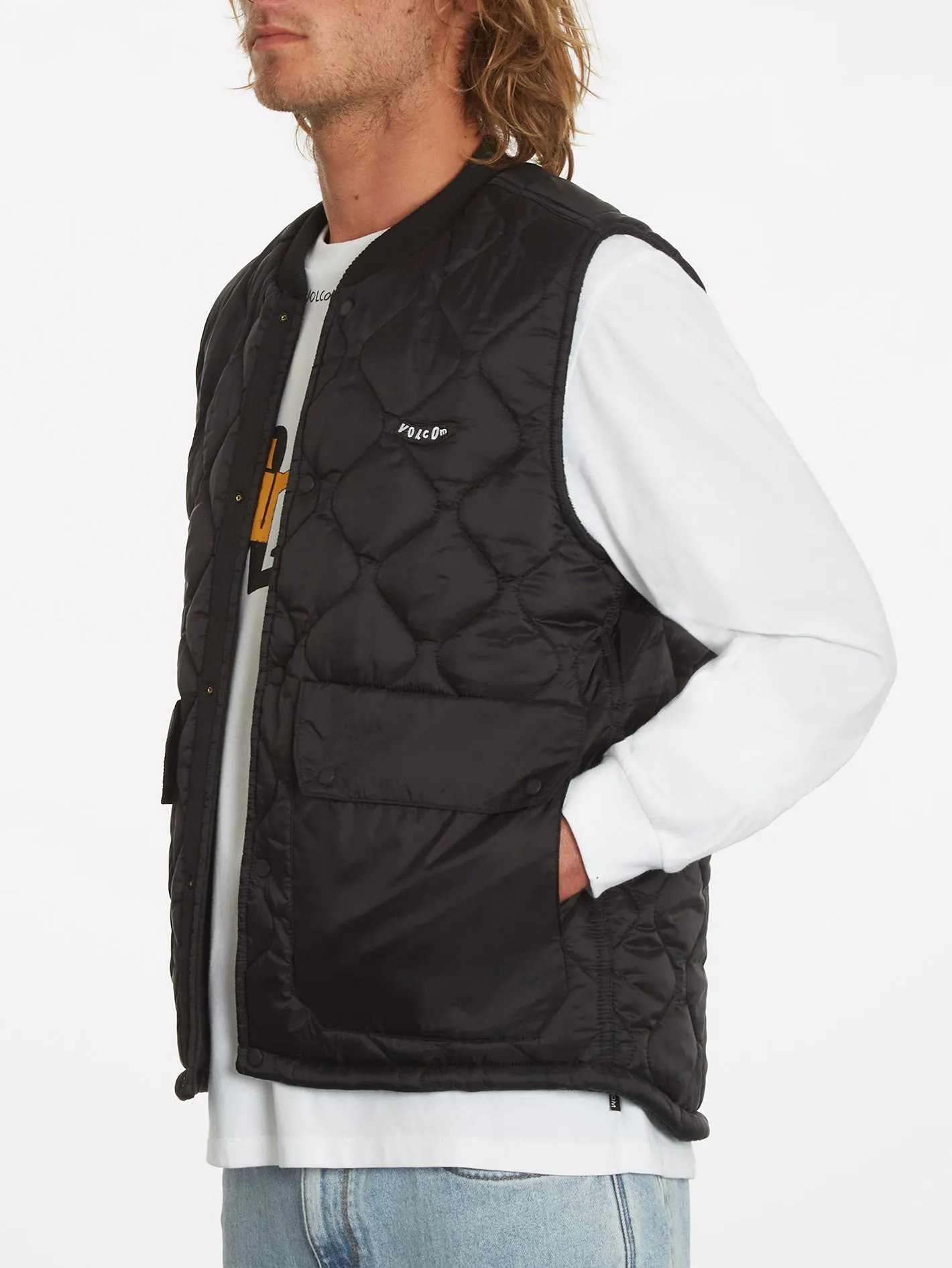 Bowered Vest (Reversible) - BLACK