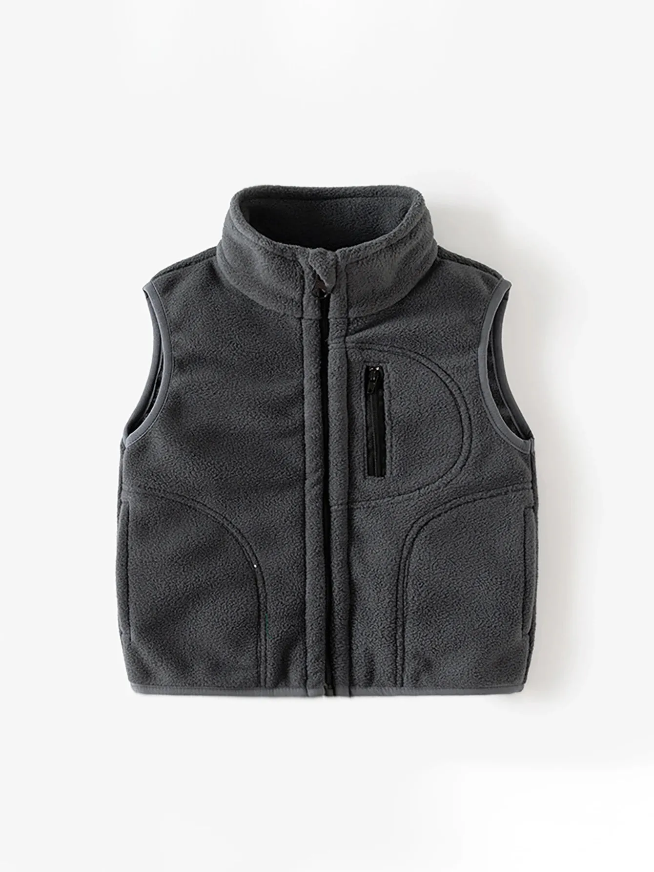 Boys' Stand-up Collar Rocker Fleece Vest Children's Toddler Jacket Warm Undershirt Shoulders