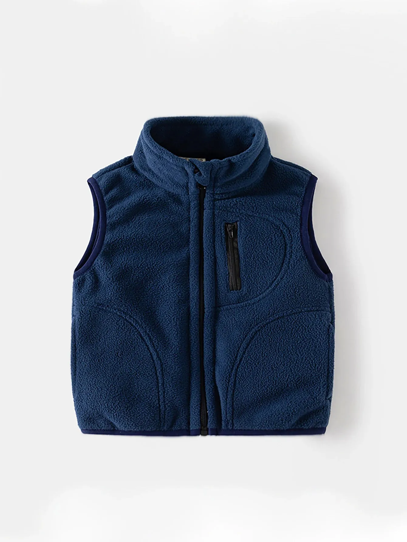 Boys' Stand-up Collar Rocker Fleece Vest Children's Toddler Jacket Warm Undershirt Shoulders