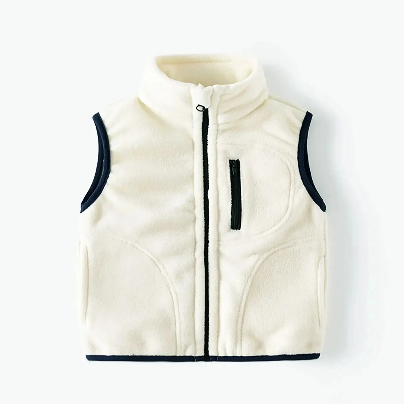 Boys' Stand-up Collar Rocker Fleece Vest Children's Toddler Jacket Warm Undershirt Shoulders