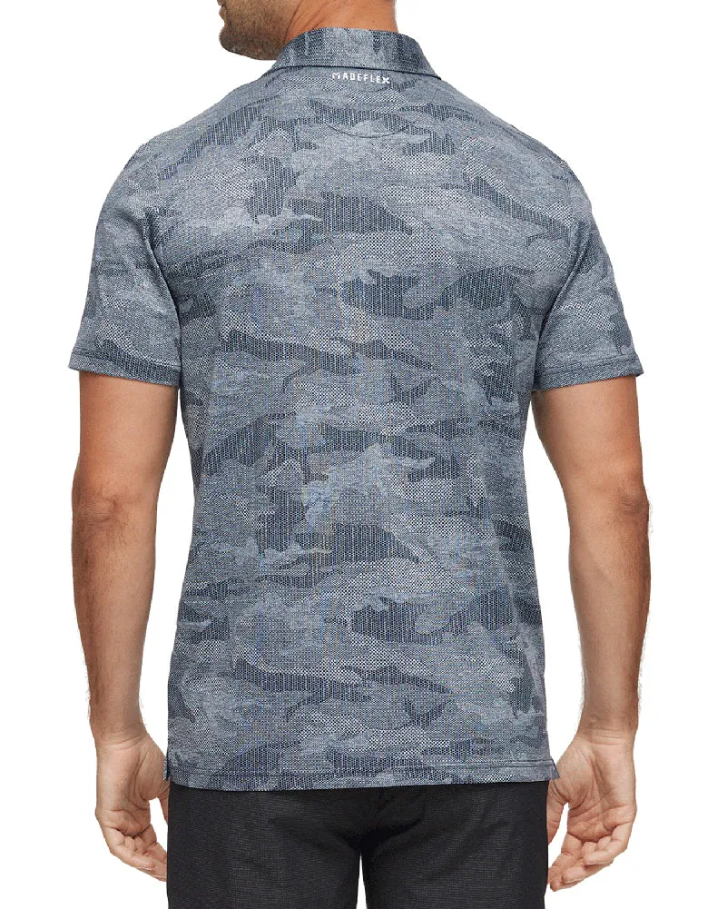 Camo Dot Performance Polo in Charcoal Camo by Flag and Anthem