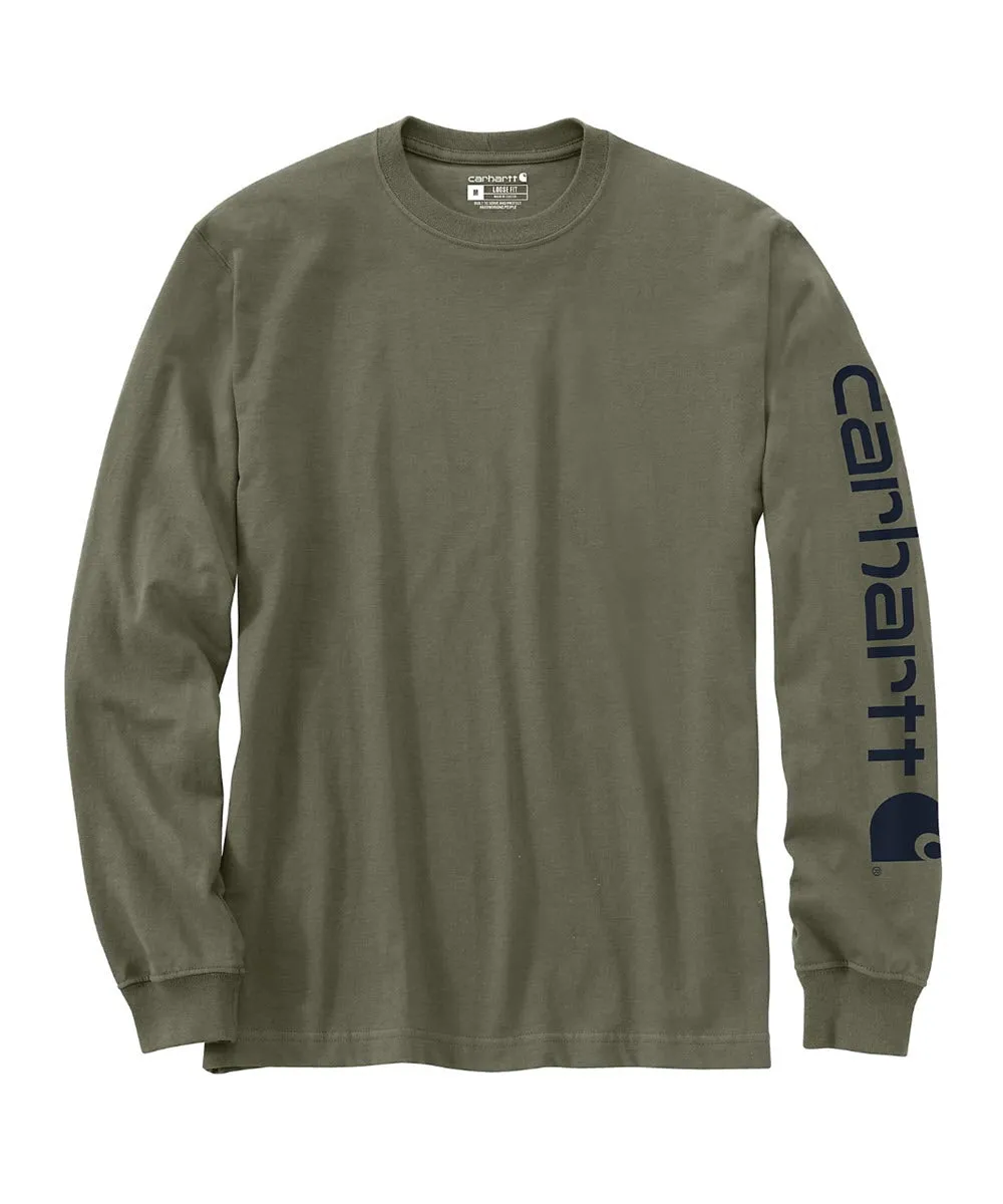 Carhartt Signature Sleeve Logo Long-Sleeve T-Shirt - Dark Olive