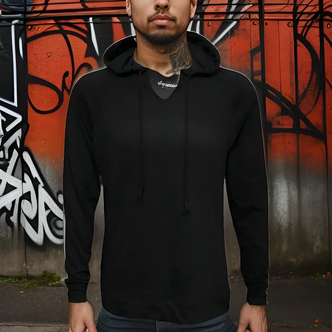 ^C.O.A.^ (BLACK) LIGHTWEIGHT PULLOVER HOODIES (SUMMER STYLE)