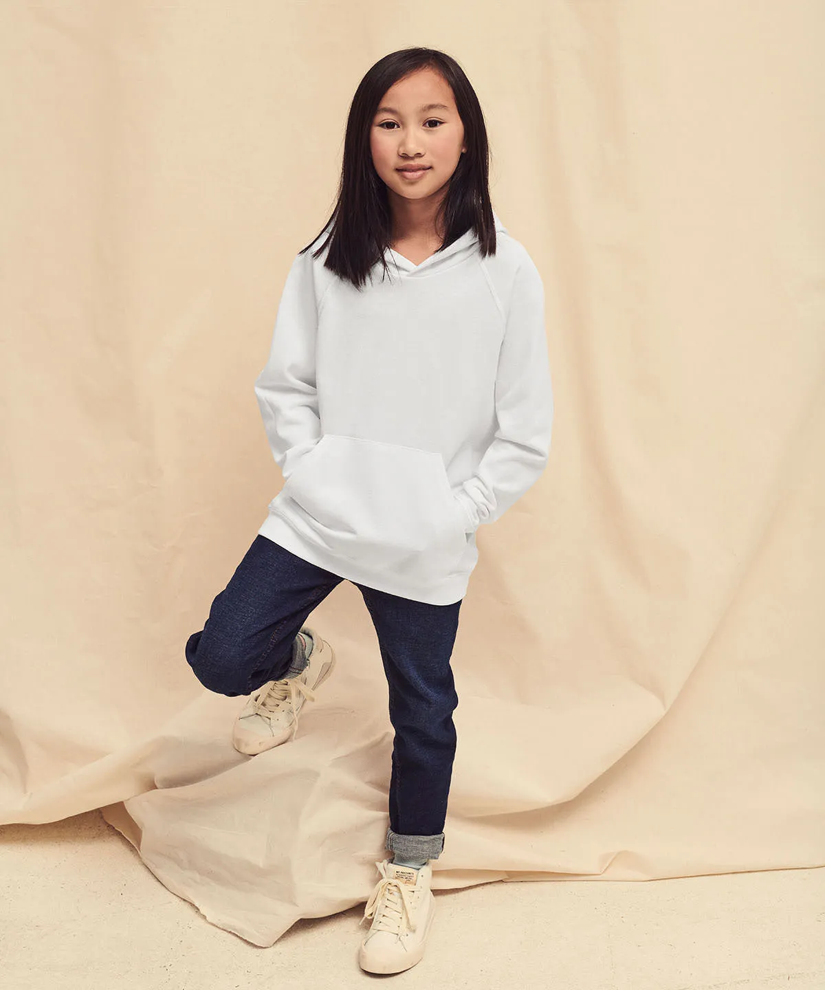 Deep Navy - Kids lightweight hooded sweatshirt