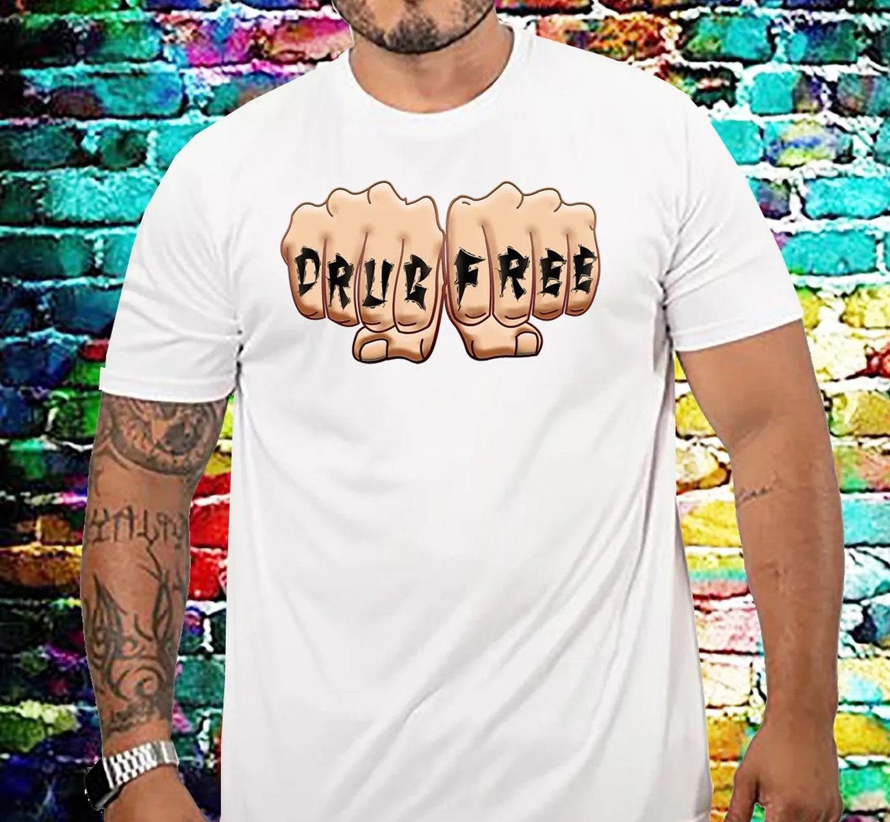 Drug Free Fist Dri-Wick Tee