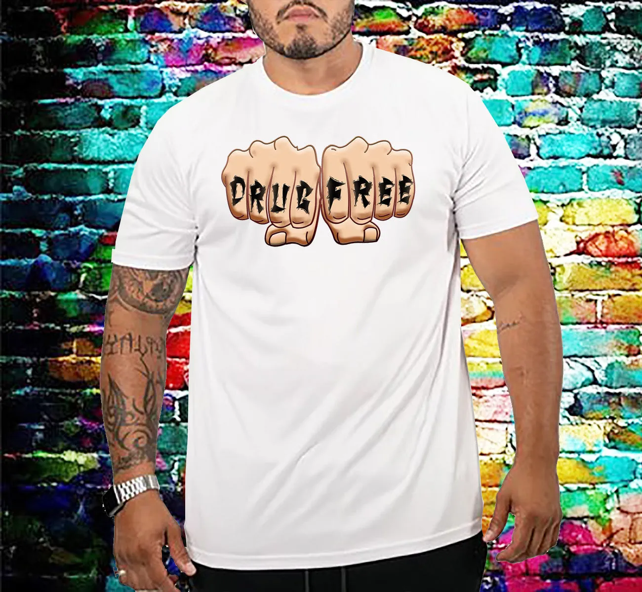 Drug Free Fist Dri-Wick Tee