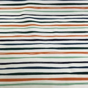 French Terry Stripe Colour Ecru