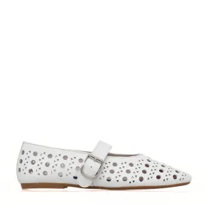 Fruity Ballet Flats in White