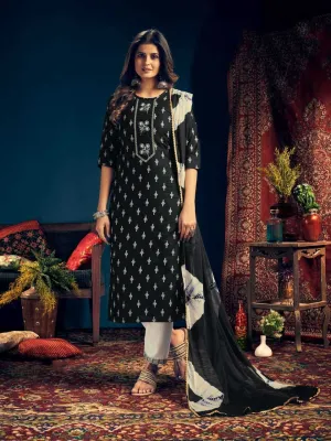 Fully Stitched Rayon Black Salwar Suits with Dupatta