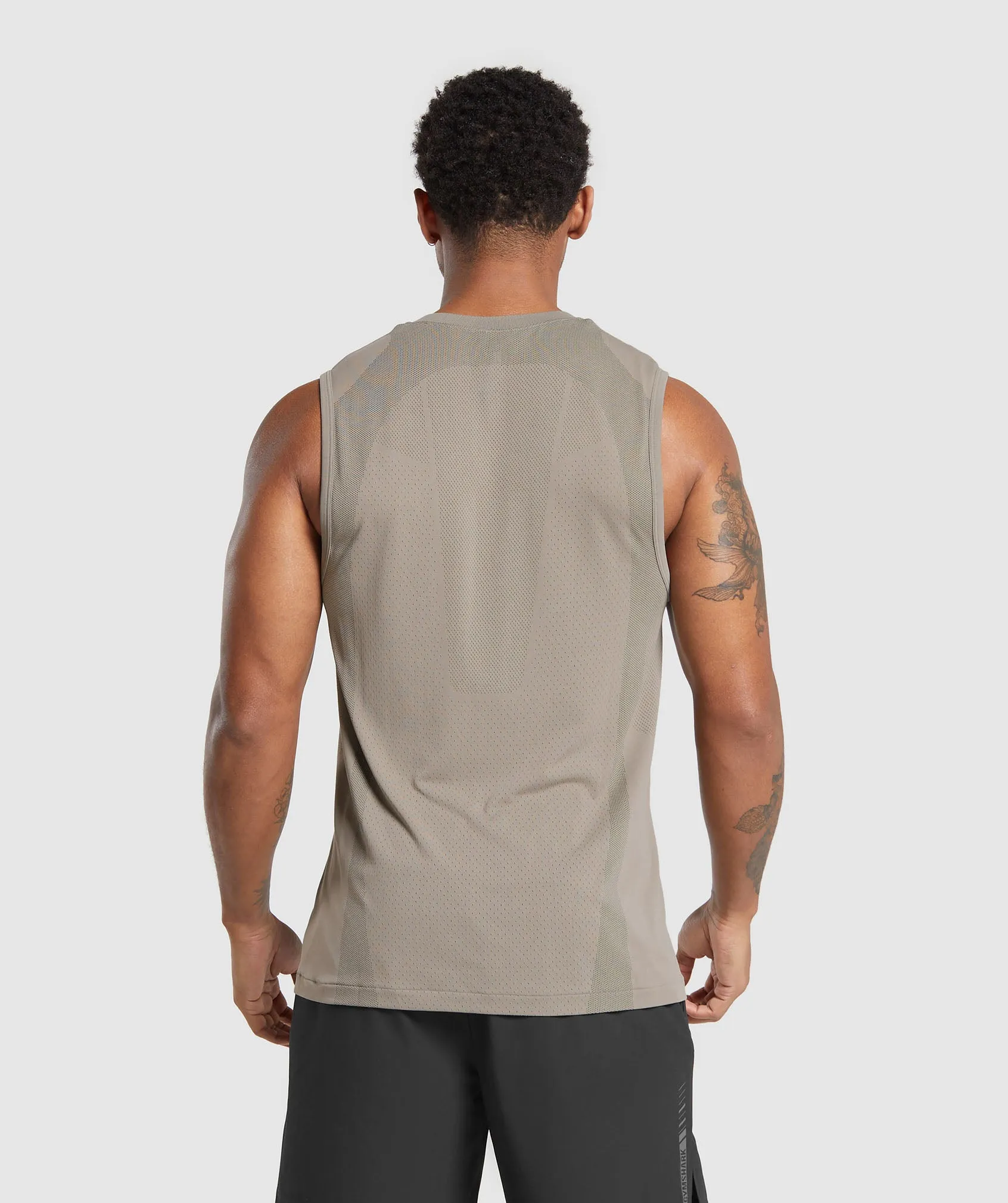 Gymshark Apex Seamless Tank - Linen Brown/Black