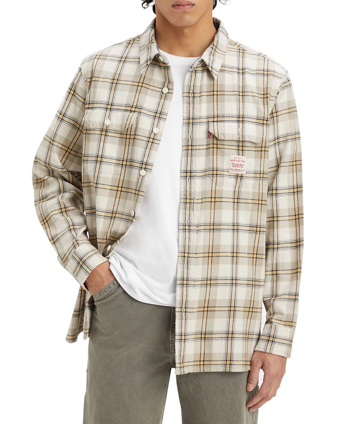 Levi's Men's Checkered Button Down Work Shirt