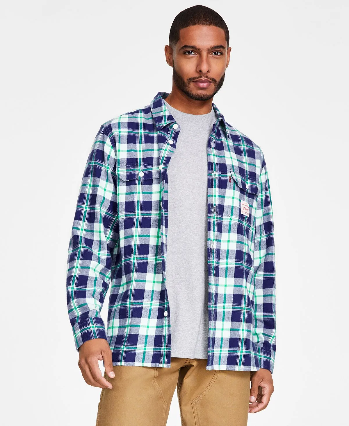 Levi's Men's Checkered Button Down Work Shirt