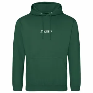 Lightweight Script Hoodie Bottle Green