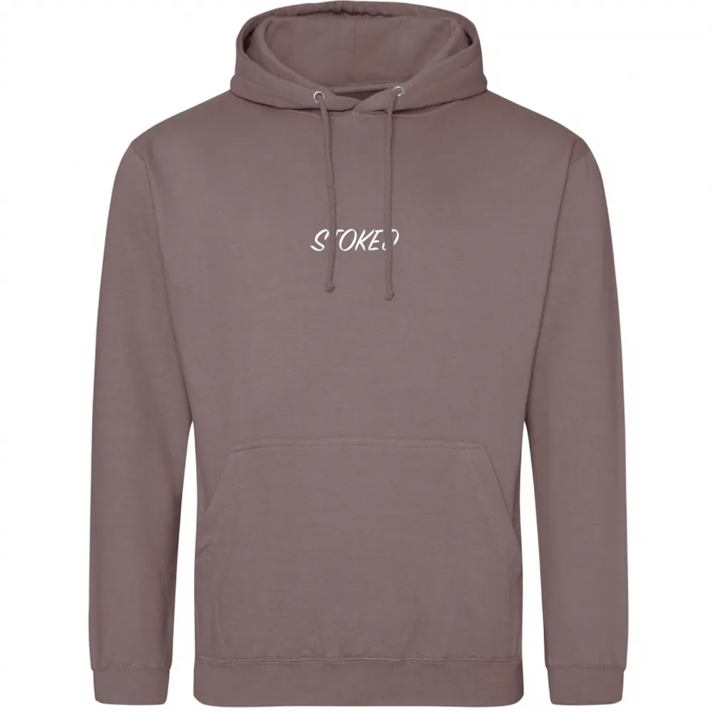 Lightweight Script Hoodie Mocha Brown