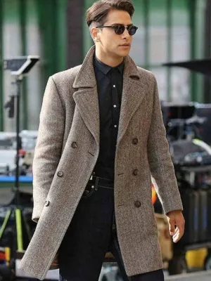 Luke Pasqualino Wool Vibrant Trench Coat