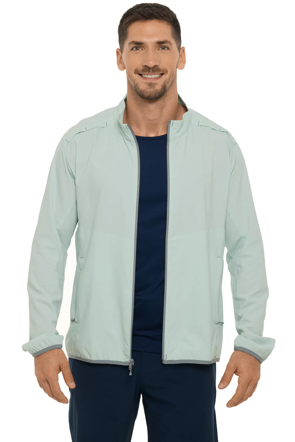 Men's Arcadian Packable Sunblock Jacket  |  Misty Aqua