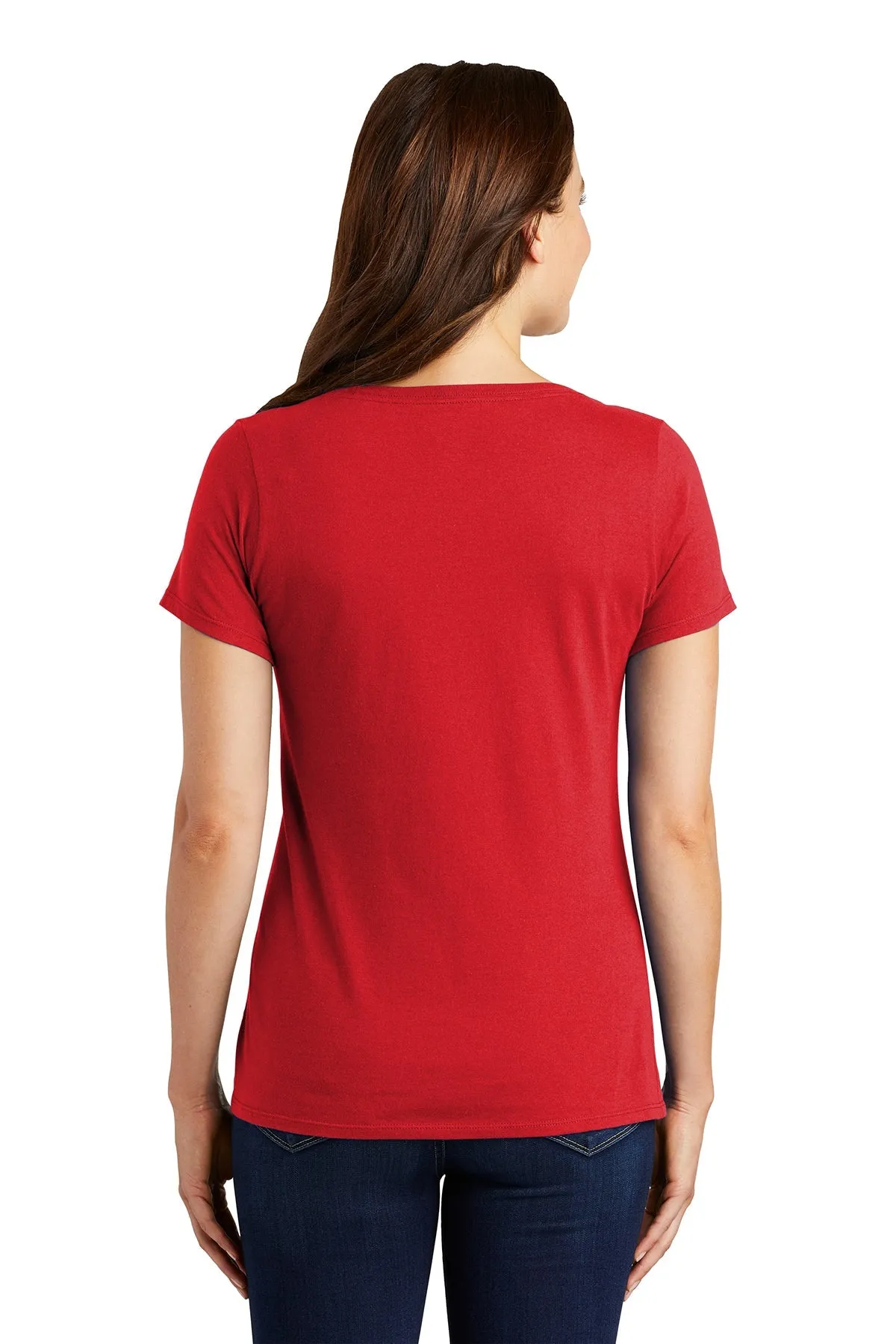 Nike Ladies Dri-FIT Scoop Neck Customized Tees, University Red