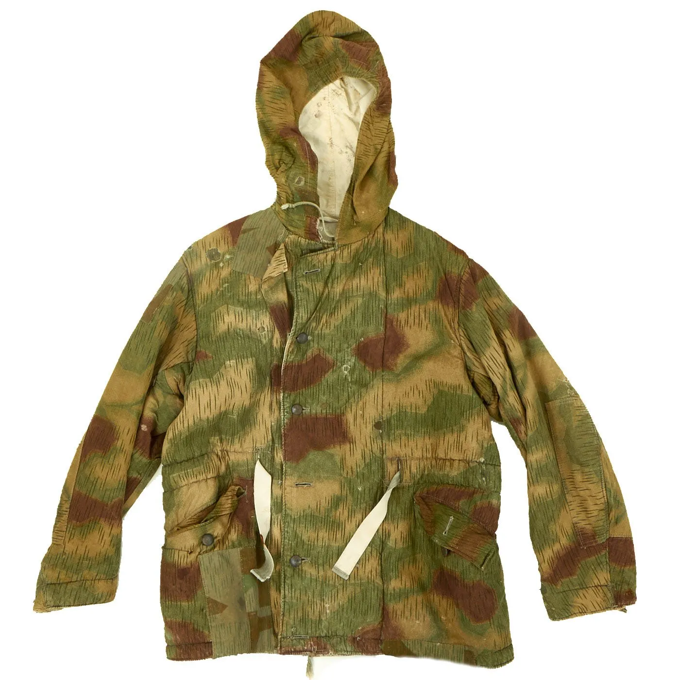 Original German WWII Sumpftarnmuster Tan Water Camouflage Pattern Reversible Winter Parka