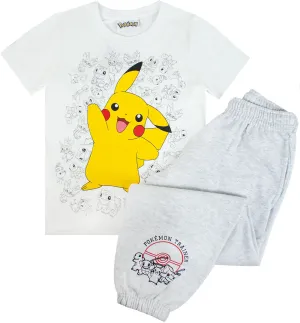 Pokemon Pikachu Wave T-Shirt and Joggers Kids Bundle Set