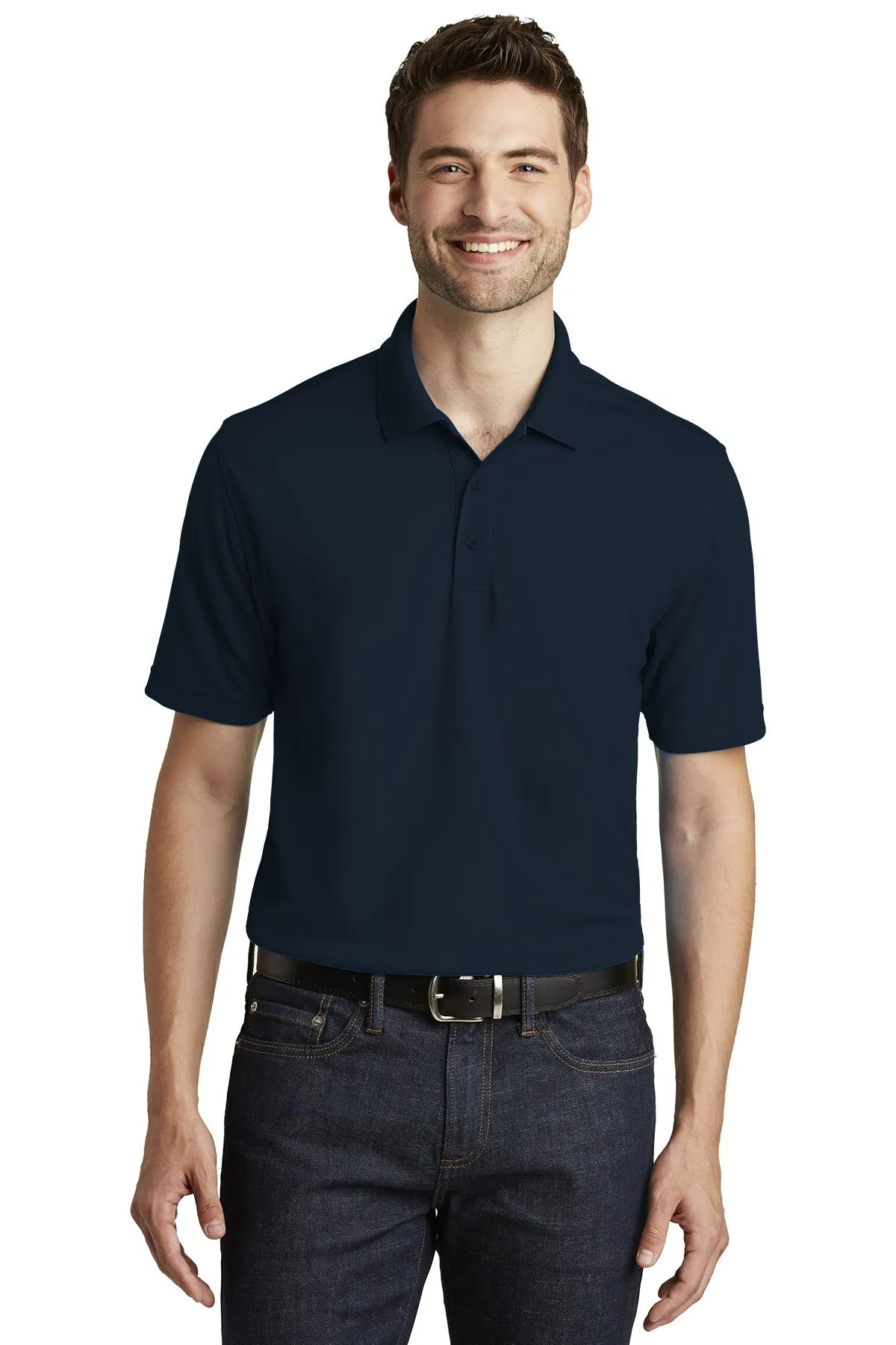 Port Authority Dry Zone UV Micro-Mesh Custom Polos, River Blue Navy