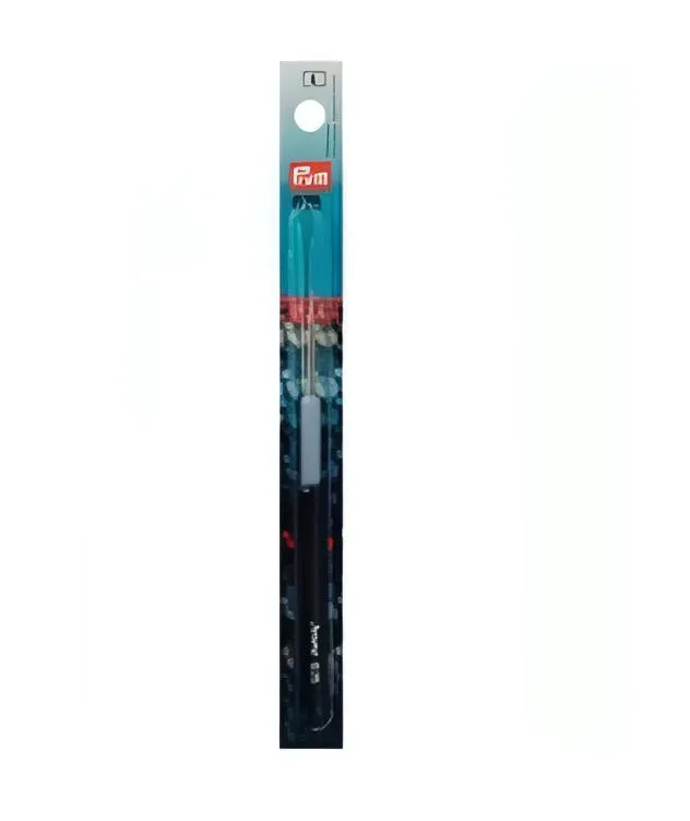 Prym Plastic Crochet Hook with Handle - Grey 14cm (8mm)