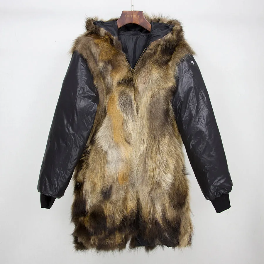 Real Fox Fur Liner Waterproof Coats (Multi - Colors)