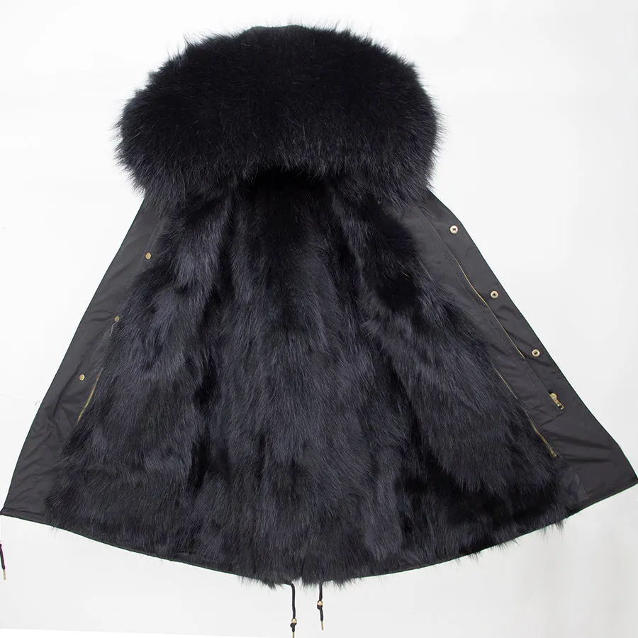 Real Fox Fur Liner Waterproof Coats (Multi - Colors)