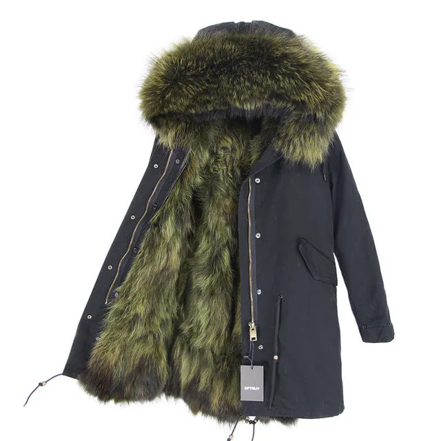 Real Fox Fur Liner Waterproof Coats (Multi - Colors)