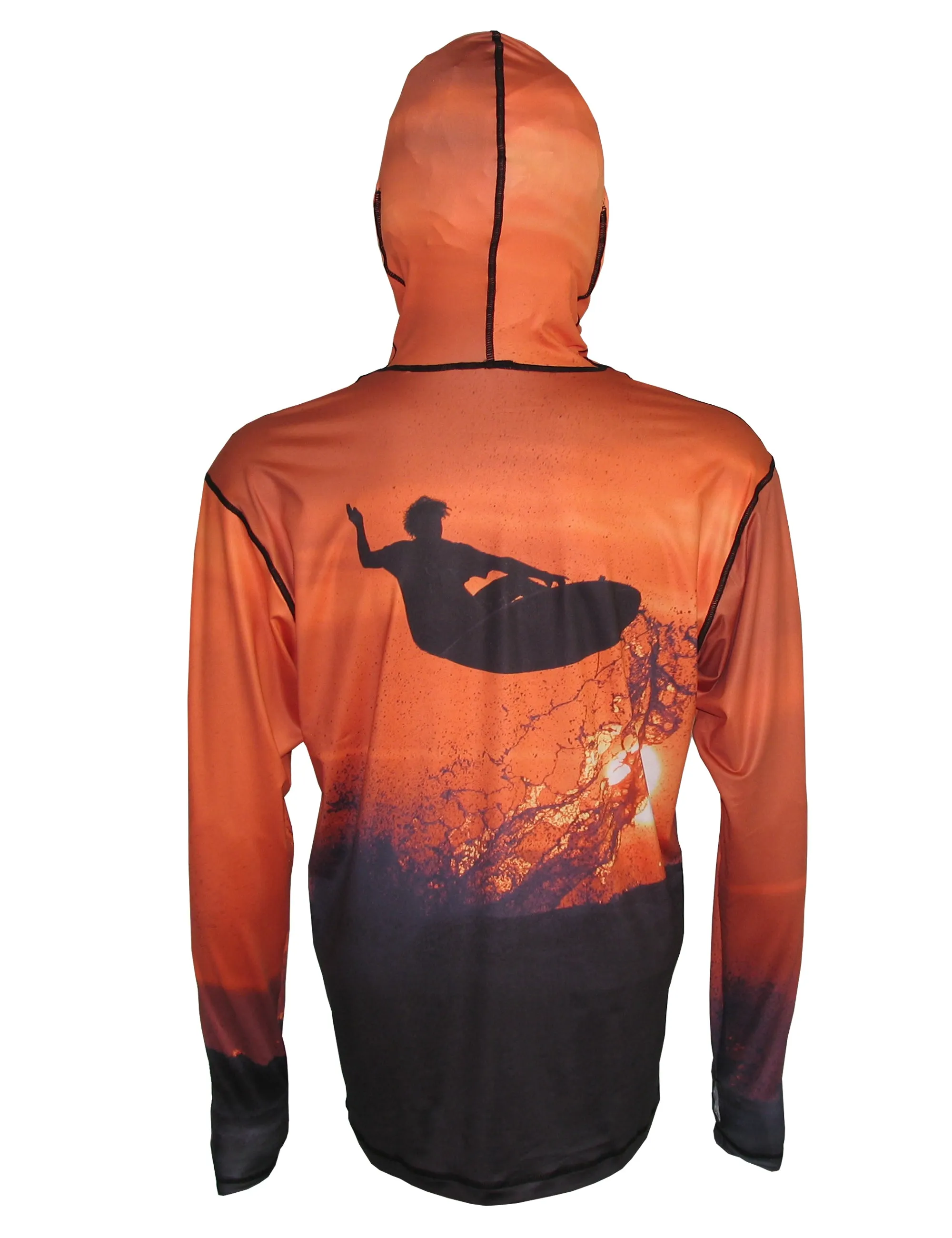 Sunset Surfer Lightweight Ocean Graphic Hoodie