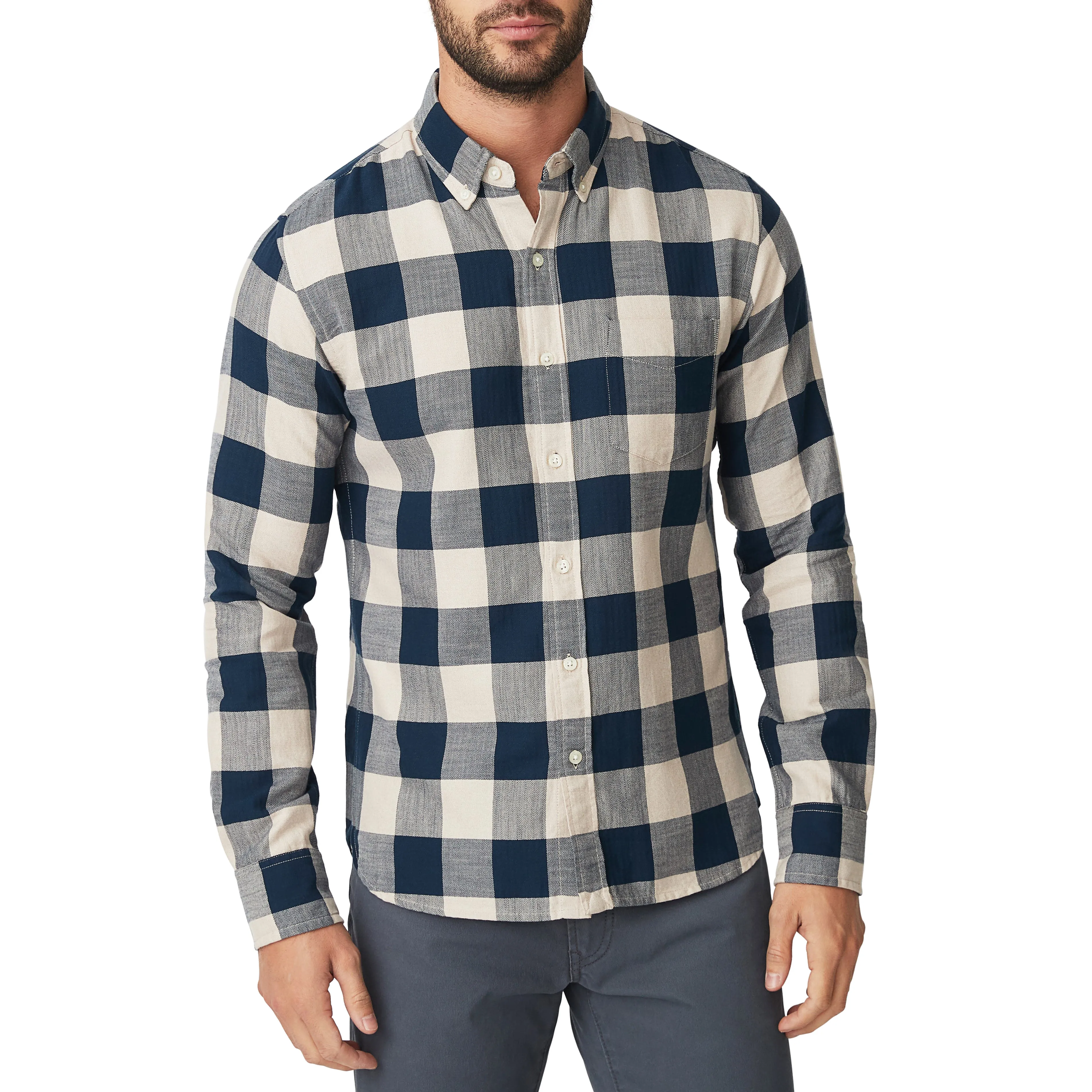 Washed Button Down Shirt - Newton Buffalo Check