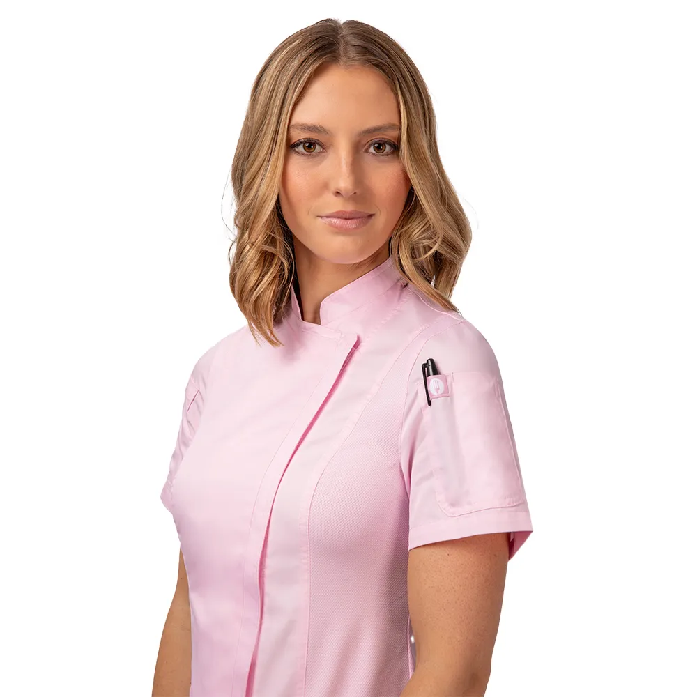 WOMEN NEPAL SPRINGFIELD CHEF COAT - Pink