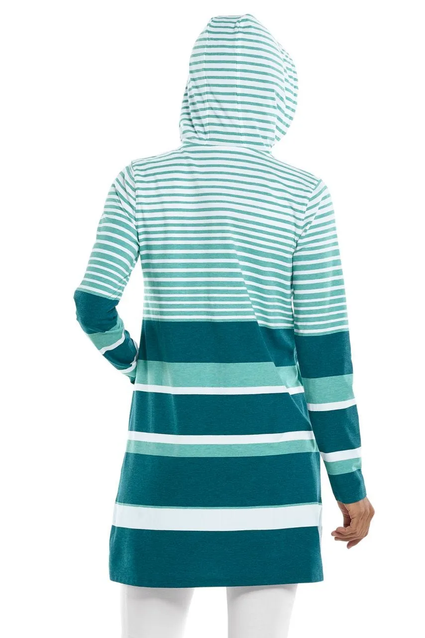 Women's Cabana Hoodie  |  Teal Variegated Stripe