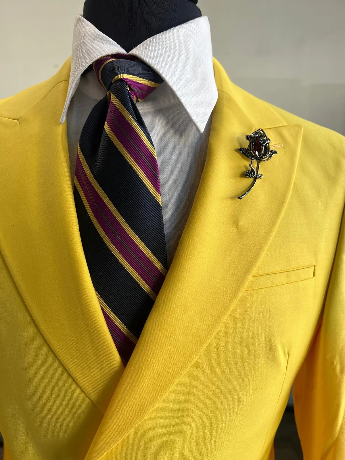 Yellow Double Breasted Suit